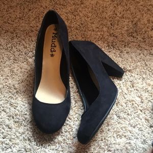Black Suede 2.5 inch 9 and a half heels
